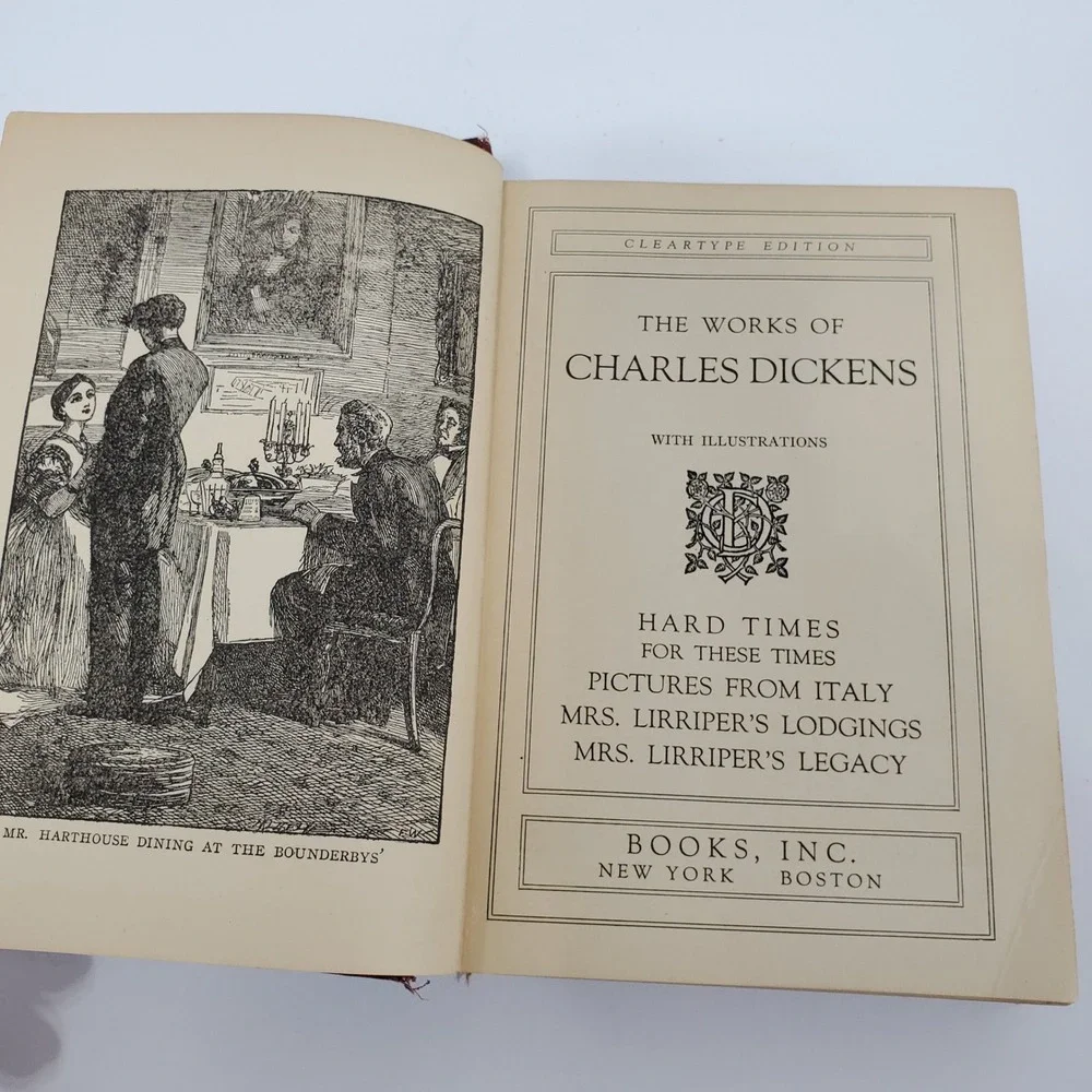 Charles Dickens Hard Times Pictures From Italy‎ Volume XII Antique Book
